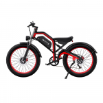 DUOTTS N26 26 kahekordse mootoriga elektrijalgratas, 1500W, 48V 20Ah Samsungi aku, Shimano 7 k&auml;iku, h&uuml;draulilised ketaspidurid, 26 &times;4.0 rasvrehvid, IPX4 48V 1500W 20Ah punane/must