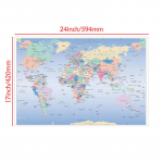 Prantsusmaa Kaardisarja Taust-Maailmakaart-Poliitiline Jaotus,Haridus ja Kultuur Kunstiprindid Plakatid Reisitarbed Ilma Raamita 59*42cm