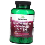 Gl&uuml;kosamiin Kondroitiin MSM, Glucosamine Chondroitin and MSM Mini Tab, Swanson 360 tabletti (03280019) 360tab