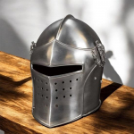 Keskaegne R&uuml;&uuml;tlikiiver Must Ristis&otilde;dija Suur Templar Armor Cosplay LARP SCA Lahingu kiiver Metallist Fantaasia Kost&uuml;&uuml;mi rekvisiit