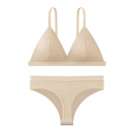 Prantsuse kolmnurkse korviga naiste traadita rinnahoidjakomplekt - &Otilde;hukesed paelad, hingav ja mugav One Size (80-125 jin)