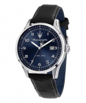 Maserati Classic Sorpasso Nahkrihm Sinine P&auml;ikesekiirtega Ketas Kvarts R8851124003 100M Meeste K&auml;ekell sinine/p&auml;ikesekiir