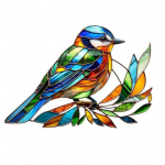 Loomade p&auml;ikesep&uuml;&uuml;dja mitmev&auml;rviline akr&uuml;&uuml;l lind nahkhiir ripats vitraaži stiilis rippuv kaunistus elutuppa magamistuppa akendele r&otilde;dudele A