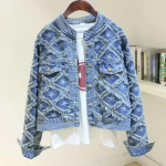 Naiste Kevad-S&uuml;gis Disainitundeline Prantsuse Viieotsaline Denim Jakk XL denim sinine v&auml;rv
