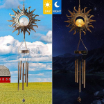 3 stiili P&auml;ike/T&auml;he/Kuu s&auml;risev klaaskuul Tuulekellad P&auml;ikeseenergia &Ouml;&ouml;valgus Varje loov Aiakaunistus Retro vask Suured Tuulekellad sun