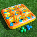Molto 3 en Ligne Jeu de Lancer Gonflable avec 6 Balles sinine