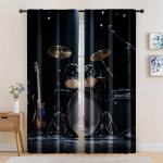 2 tk, Kardinad kitarrid ja trummid Valgust filtreeriv Peodekoratsioonid Sobib p&uuml;hadepeoks, &Uuml;ldiseks t&auml;histamiseks 29x65in(75x166cm)