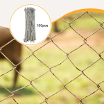 100 Chain Link Fence Ties for Securing Slats in Garden 10.5 Inch white