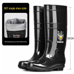 Jun Deng k&otilde;rge s&auml;&auml;rega libisemiskindlad mustast kummist vihmasaapad t&ouml;&ouml;- ja k&ouml;&ouml;gikasutuseks 40