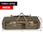 V&auml;ljas 3/4 kihti &otilde;ngeritvakott 80-130CM Veekindel Kalap&uuml;&uuml;gitarvete Kotid Karpkala/Merep&uuml;&uuml;gi &Otilde;ngeritva S&auml;ilitus Rulli S&ouml;&ouml;dakasti T&ouml;&ouml;riistakott 3 Layer 90cm
