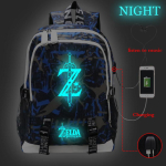 The Legend of Zelda Prinditud Reisikott USB-pordiga &Otilde;pilase Koolikott Average Size gray