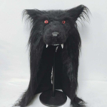 Punaste Silmadega Libahundi Lateksmaskid Terror Loom Kost&uuml;&uuml;m Peakate Vingerdis Kost&uuml;&uuml;m Cosplay Rekvisiidid Hundi Pea Kate Must Valge Hundi Mask black