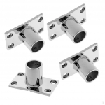 4pcs Heavy Duty Boat Hand Rail Fitting 1 inch 25mm Rectangular Stanchion Degree, 316 Stainless Steel