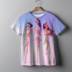 Laste R&otilde;ivad KPop Deemonik&uuml;ttide F&auml;nnide Kingitused Laste Riided Mood Vabaaja Topid 2025 Kuum Film Pehme Puuvill Beebi T&uuml;drukute T-s&auml;rk 120