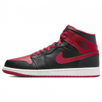 Air Jordan 1 Mid Alternate Bred Meeste tossud Must Tulepunane Valge DQ8426-060 44