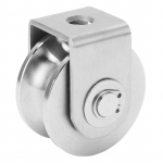 U-kujulise soonega ratas roostevabast terasest r&ouml;&ouml;paplokk l&uuml;kandv&auml;rava t&ouml;&ouml;stusk&auml;ru jaoks 48 mm l&auml;bim&otilde;&otilde;t