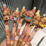 6 tk Kapibara kustutatav vajutusega pliiats Kawaii vaigust geelpliiatsid &Otilde;pilaste kirjatarbed Armas pastapliiats Koolitarbed Kontoritarvikud 6PCS