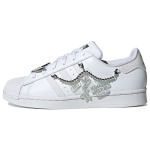 Adidas Originals Superstar Seeria S&uuml;nteetilisest Nahast Madalad Tennised Naiste Tennised Valge H&otilde;bedane Hall GZ8404 37⅓