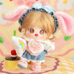 20cm Kawaii Puuvillanukud Anime Pl&uuml;&uuml;s T&auml;idisega Figuur Kell Orhidee/Roheline Ploom/Liblika Nukk Kantavad Riided Riietamine Kingitused without skeleton