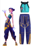 2025 Zoey Mira Rumi 3D Prindi Cosplay Kost&uuml;&uuml;m Halloween Karneval K-Pop Hunters T&uuml;drukute B&auml;ndi Iidol Rollim&auml;ng &Uuml;lespanek R&otilde;ivastus 110cm
