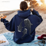 Vaalakala Huppar Merest Inspireeritud Stiilis Sviiter Meres&otilde;pradele Kingitus Sukelduja T&uuml;druk Huppar Kookospalmi Randne T&uuml;druk Pullover 2XL white