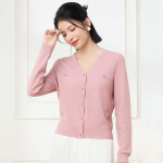 JESSIE Women's V-Neck Button-Front Knit Sweater S