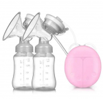Kahekordne elektriline rinnapump, vaikne, kaasaskantav USB-elektriline rinnapump, k&auml;ed-vabad automaatne, ei piima, rinnamassaaž, toitmine roosa
