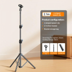 Mikrofoni poomiga statiivialus 1,7 2,1M mikrofonistatiivi kronstein 66 cm ristvardad klambriga ja telefonihoidikuga iPhone'i, Samsungi, Xiaomi jaoks