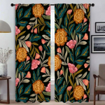 Vanaaegse tr&uuml;kiga pimendav kardin tuppa 2 paneeli s&auml;&auml;sev&otilde;rguga kardinad rulood t&uuml;ll magamistuppa kodu interj&ouml;&ouml;rikardinad elutuppa W50xH70cmx2pcs-CL