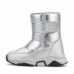 Laste 2025 talvised lumesaapad - Poiste ja t&uuml;drukute libisemiskindlad, veekindlad, sooja sametise puuvillaga Size 35 / Insole 22.3cm h&otilde;be