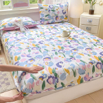 100% puuvillased voodilinad Lilletr&uuml;kiga pinguldatud voodilina kummiga &Uuml;he-/Queen-/King-suuruses Puhtast puuvillast voodilinad sabanas matrimoniales 90x200x12cm 1pc