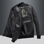 Nahktagi meeste mantel paksu sametiga kevadeks, s&uuml;giseks, talveks, Korea versiooniks pestud nahktagi pluss-suuruses meeste mantel 8XL