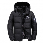 Talvine meeste jope puuvillane polsterdatud antistaatiline vooder t&otilde;mblukuga plekist plaaster k&uuml;lmakindel kohev t&auml;idisega kapuutsiga mantel 4XL must