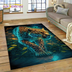 3D Beast Tiger Lion Animal Wildlife Multifilmi vaibavaip kodu elutoa diivani uksemati sisekujunduseks, lasteala vaip libisemiskindel matt 100x150cm