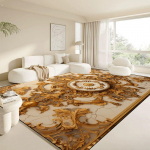 Kaasaegne Valge Suur Vaip Elutuppa Luksuslik Kuldne Vaip Kodu Kaunistus Magamistoa Matt Voodi&auml;&auml;rne Pehme Libisemisvastane 200x300 Vaibad 100*160cm