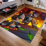 Stiilne 3D M-C Pikselkunsti Vaip Elutuba Magamistuba Vaip Lihtsalt Puhastatav Vaip Vastupidav Mugav Diivani Tooli Kodu Dekoor 80x120cm