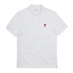 Ami Bfupl001 760 100 Ami De Coeur V&auml;ike S&uuml;dame Logo Polo Unisex L&uuml;hikeste Varrukatega T-s&auml;rk BFUPL001 760 100 (XS)