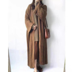 S&uuml;gis/talv Elegantne Mood Kootud Kardigan Pikk Kampsun Naiste Mantlid Uued Lahtised Vabaaja V-kaelusega Jakid Kontori Pikkade Varrukatega Mantlid S&auml;rgid Riided One Size gray