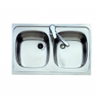 &Eacute;vier - Teka - 10103011 - 2 bacs - Inox - Rectangulaire