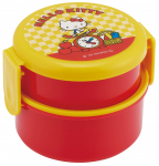 Uisutaja &Uuml;mmargune L&otilde;unas&ouml;&ouml;gikarp 500ml Kaks tk Valmistatud Sanrios Hello Kitty Retro 25 Karbi, Mahutavus, Korrused, Kahvel, Jaapan, Disain, ONWR1-A