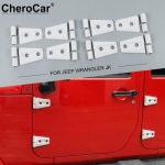8X V&auml;line Valge Uksehinge Kate Sisekujundus Dekoratsioon Jeep Wrangler JK 2007-2017 jaoks