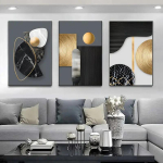 3 tk l&otilde;uendiposter abstraktne geomeetriline kunst ilus marmorkunst lihtne disain kaunistus kingitus s&otilde;brale elutoa magamistoa sisekujundus 3pcs-50x75cm No Frame