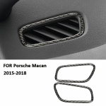For Porsche Macan 2015-2018 Carbon Fiber Car trument Panel Left Right Air Outlet Vent Trim Frame Interior Decoration Sticker must
