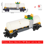 MOC City Creative Octane-8W-Tanker Train M&auml;nguasjad mudel R&ouml;&ouml;pad Ehitusplokid Tellised DIY Tehnilised M&auml;nguasjad black