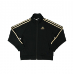 Adidas Taekwondo Seeria V&auml;rviplokk Seisukrae Logo Jacquard Pikkade Varrukate Jakk Laste jakid Must TR30JK-BG 110