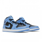 Air Jordan 1 Mid University Blue Black Meeste Retro Tossud DQ8426-401 EU 44.5 valge/sinine