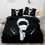 Anime Jujutsu Kaisen Satoru Gojo Voodipesukomplekt Poistele T&uuml;drukutele &Uuml;heinimese Kuninganna Suurus Tekikate Padjap&uuml;&uuml;r Voodi Lastele T&auml;iskasvanutele Kodutekstiil EU Single(135*200cm)3pcs