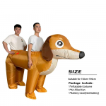 T&auml;iskasvanute t&auml;ispuhutavad paaride koeraga ratsutamise cosplay kost&uuml;&uuml;mid Halloweeni naljakas &uuml;likond esinemise festivali rekvisiidid One Size