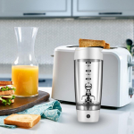 Electric Protein Shaker Bottle 20 oz for Mixes Sports Fitness White