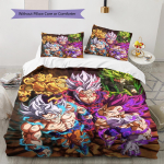Son Goku mustriga voodipesu, Tekikomplekt Tekikate Padjap&uuml;&uuml;r Kodu S&uuml;nnip&auml;evakingitus (1 * tekikott + 2 * padjap&uuml;&uuml;ri, ilma s&uuml;damikuta) 135x200cm